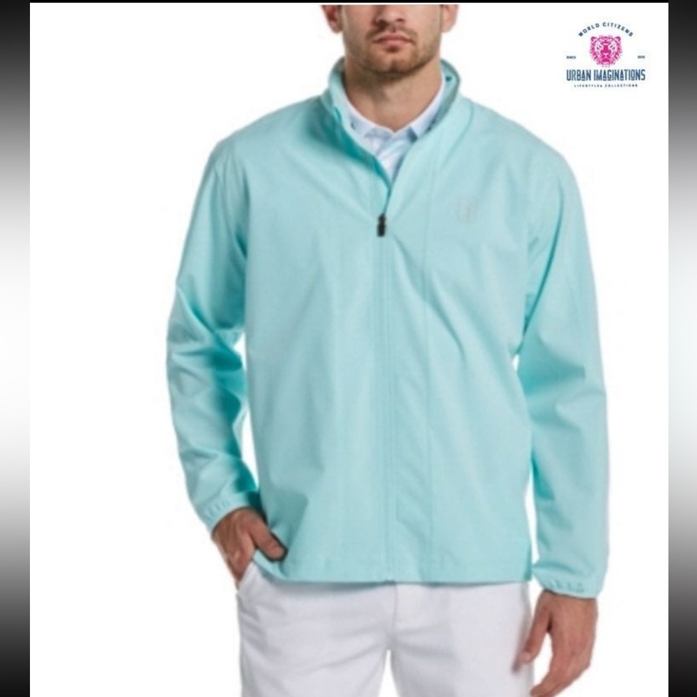 NWT Men’s PGA Tour Windbreaker Nylon Jacket in aquamarine/turquoise - XL